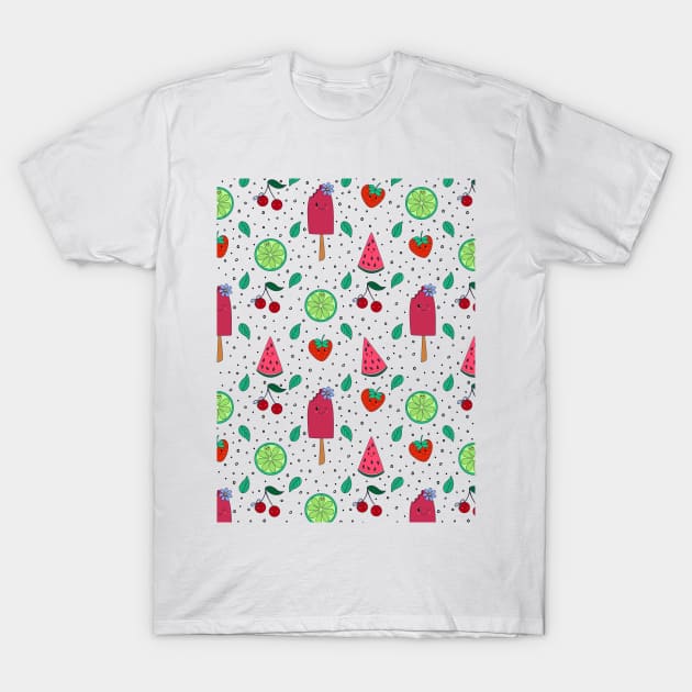 Abstract fruit pattern T-Shirt by DanielK